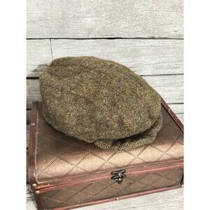 Kevin & Howlin Made in Ireland Wool Donegal Tweed Flat Cap Size 7-1/2